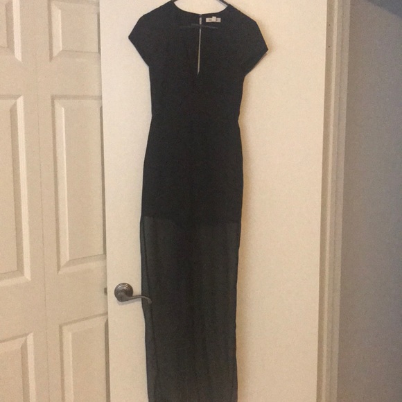 Black romper with sheer bottom - Picture 1 of 4